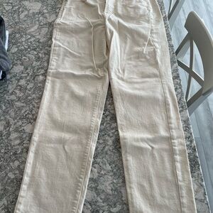 Old Navy Cream Straight Leg Pants